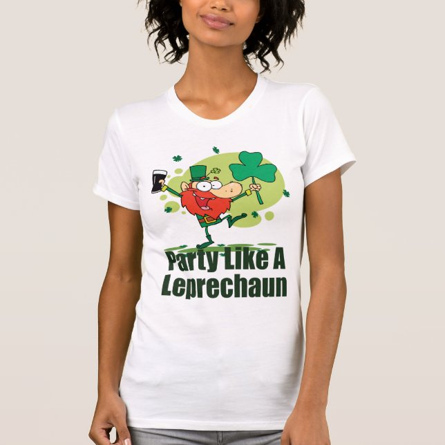 O partido gosta de uma camisa do Leprechaun T (Frente)