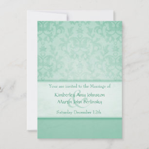 O pastel verde ordena convite para casamento forma