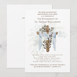 O Pastor Padre Deacon Ministro Retirement Convida