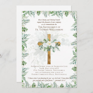 O Pastor Padre Deacon Ministro Retirement Convida