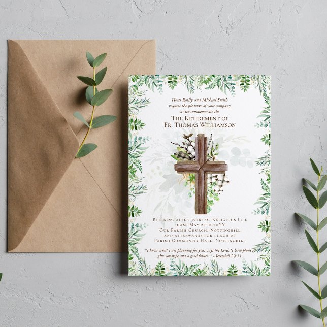 O Pastor Padre Deacon Ministro Retirement Convida (Criador carregado)