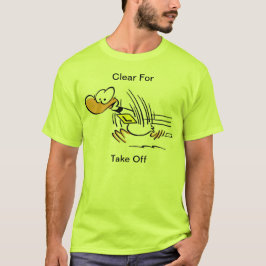O pato de Ding descola a camisa da aviação
