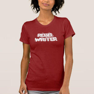 o pequeno t-shirt das mulheres rebelde do escritor