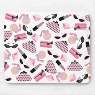 O perfume franze óculos de sol & batom Mousepad