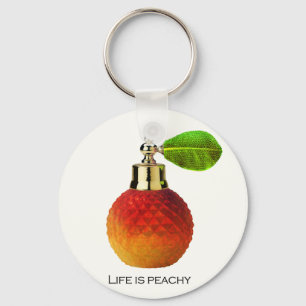 O pêssego bonito Pefrume "vida é" chaveiro Peach