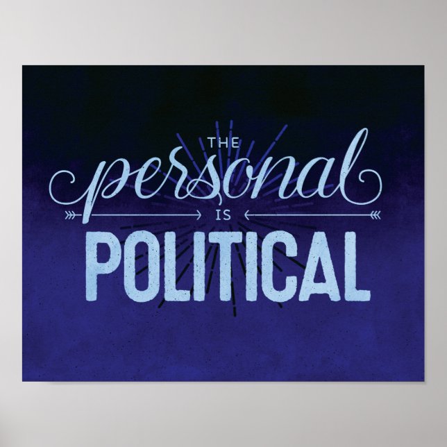 O pessoal é político - Impressão 11x14 (Frente)