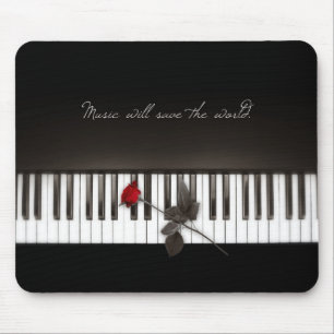 O piano fecha o mousepad do melómano da rosa