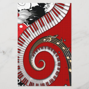 O piano fecha redemoinhos florais do Grunge das