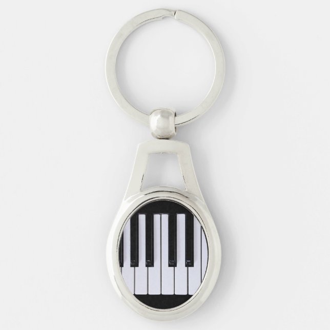 O piano preto e branco fecha o chaveiro (Frente)