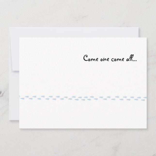 O pinguim imprime o convite de festas (Frente)