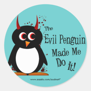 O pinguim mau fez-me fazê-lo etiquetas