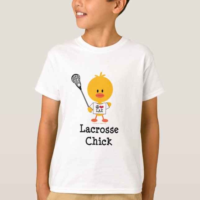O pintinho do Lacrosse caçoa o t-shirt (Frente)