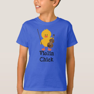 O pintinho do violino caçoa a camiseta orgânica