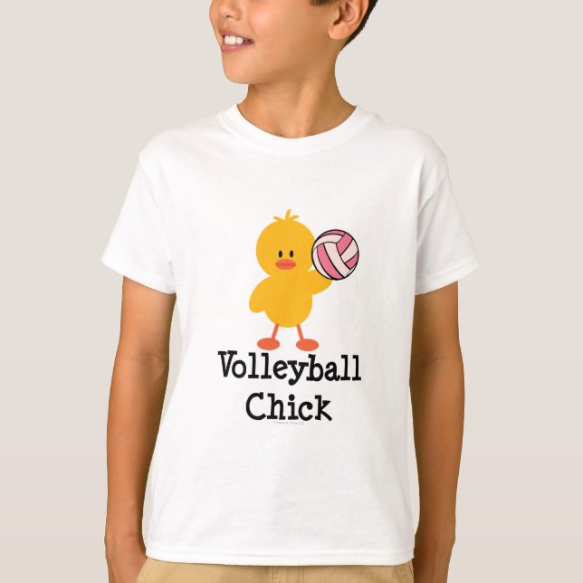 O pintinho do voleibol caçoa o t-shirt (Frente)