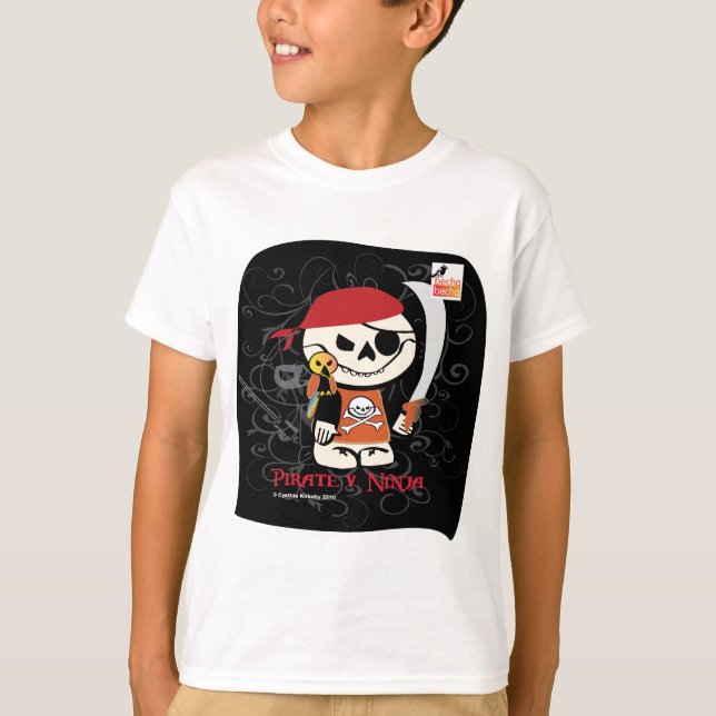 O pirata inoperante de Ed-Ninja v caçoa t-shirt (Frente)