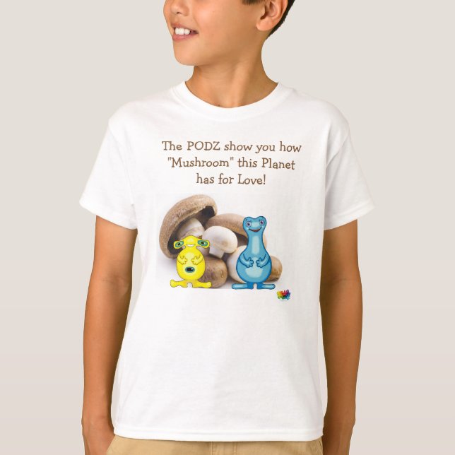O planeta PODZ™ "Love for the Planet" T-Shirt (Frente)