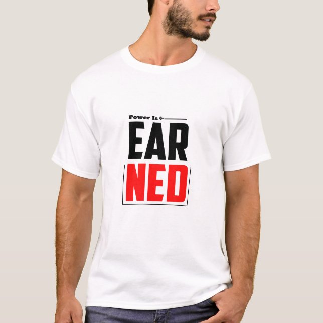 O Poder é Conquistado - Camiseta de Academia (Frente)