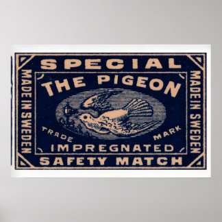 O Pombo - Impressão Matchbox - Arte de Parede Suéc