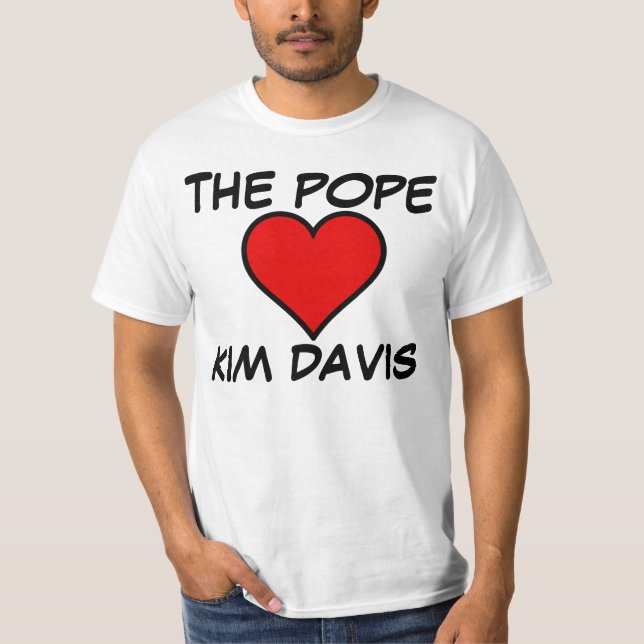 O POPE ADORA KIM DAVIS t-shirts (Frente)