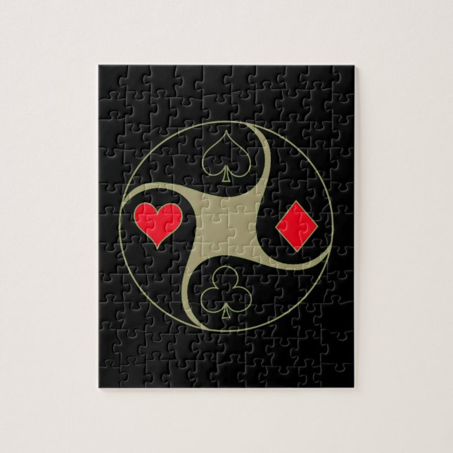 O póquer sere o quebra-cabeça de serra de vaivém (Vertical)