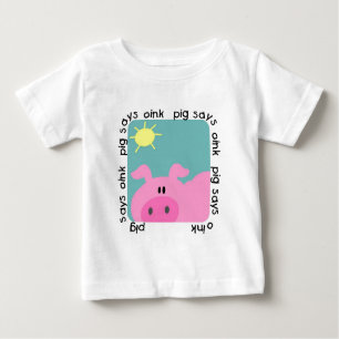O porco diz Oink t-shirt e presentes