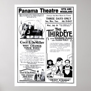 "O poster 1920 do anúncio do filme do vintage do