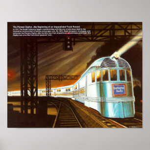 O poster 1934 pioneiro do Zephyr