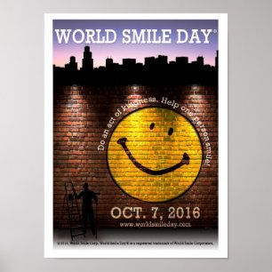 O poster 2016 oficial de Day® do sorriso do mundo
