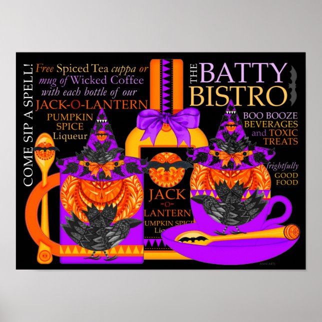 O Poster Batty Bistro (Frente)