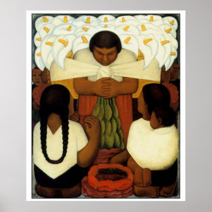 O poster da arte de Diego Rivera escolhe seu