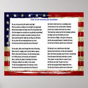 O poster da bandeira star spangled