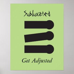 O poster da espinha de Subluxated da quiroterapia