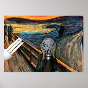 O Poster da lâmpada de grito