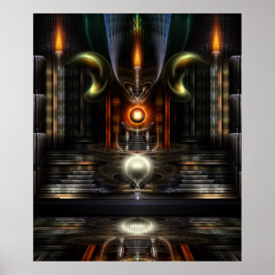 O Poster da Parede de Arte Fractal da Sala Troneir