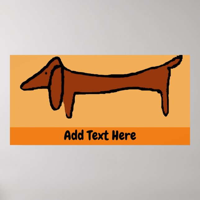 O Poster Dachshund, editar texto, (Frente)