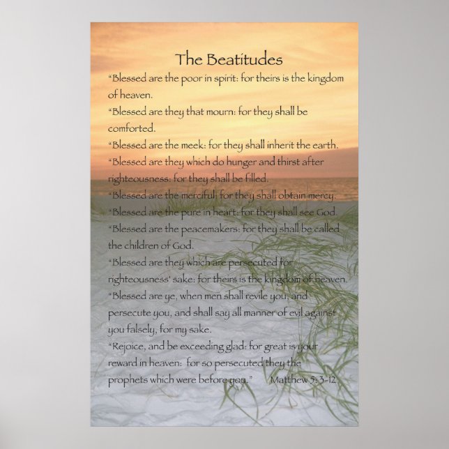 O Poster das Beatitudes (vertical) (Frente)