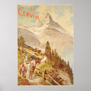 O poster das viagens vintage de Matterhorn Le