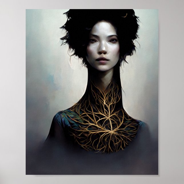 O Poster de Arte Collar Fantasy Scifi (Frente)