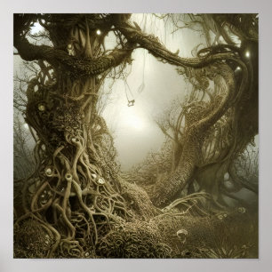O Poster de Arte Fantasia da Árvore Ortográfica