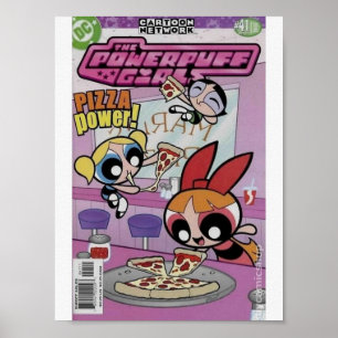 O Poster de banda desenhada das garotas Power-Puff