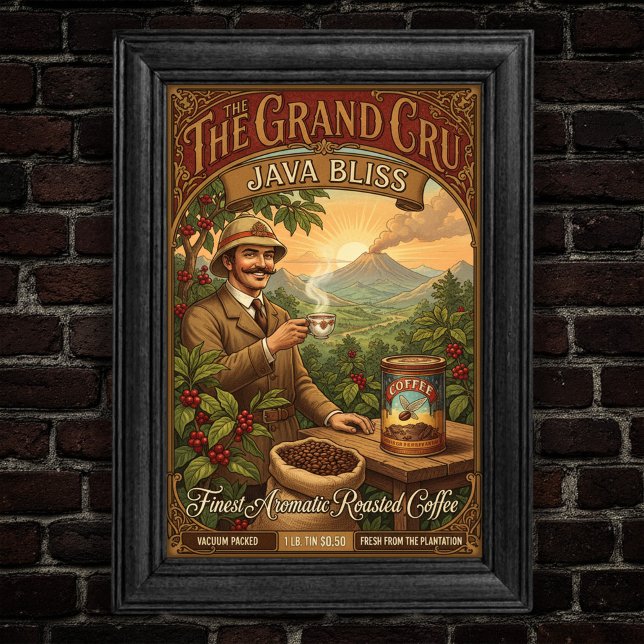 O Poster de café da Grande Cru Java Bliss (Criador carregado)