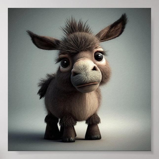 O Poster de Donkey mais fofo (Frente)