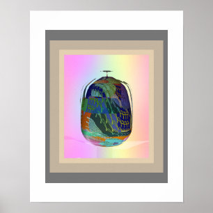 O Poster de Jar Multicolorido + Matra de Entrada