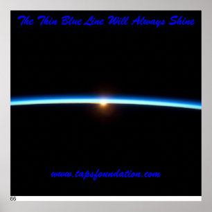 O Poster de linha azul fina