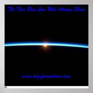 O Poster de linha azul fina