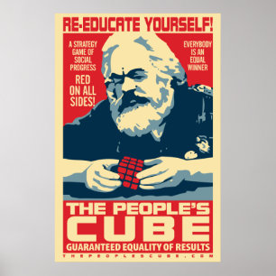 O poster de Marx do cubo do pessoa