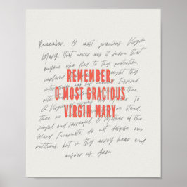 O Poster de Oração de Memória