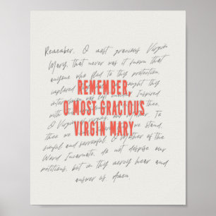 O Poster de Oração de Memória