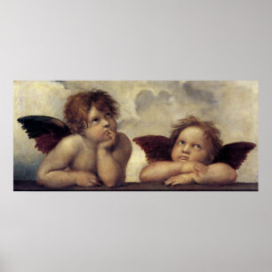 O poster de Sistine Madonna (detalhe)