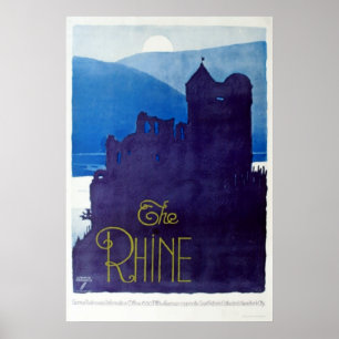 O poster de viagens de Alemanha do vintage de
